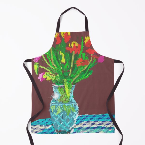 Item preview, 24th February 2021, Red, Yellow And Purple Flowers On A Blue Tablecloth By David Hockney designed and sold by Tommypaitersy.