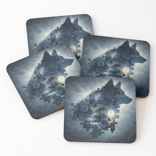 Item preview, Puzzle Wolf — Moonlit Forest Ecosystems designed and sold by GeoWild Designs.