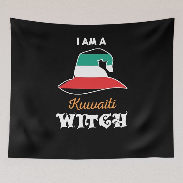 Item preview, Witch Halloween Kuwaiti Flag designed and sold by countryflags.
