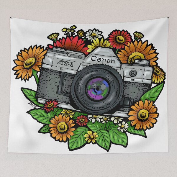 Item preview, Vintage Photography Camera with Floral Accents designed and sold by Avara-Creative.