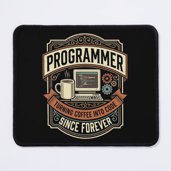 Item preview, Programmer Turning Coffee Into Code Vintage Badge designed and sold by anass002.