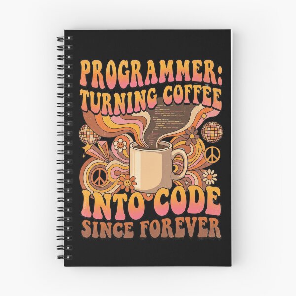 Item preview, Programmer Turning Coffee Into Code 70s Colorful designed and sold by anass002.
