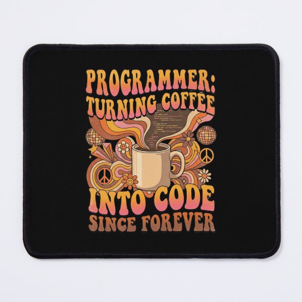 Item preview, Programmer Turning Coffee Into Code 70s Colorful designed and sold by anass002.