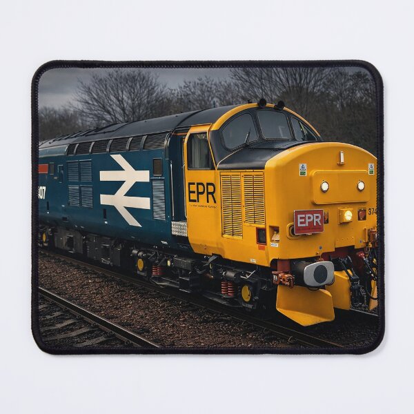 Item preview, Diesel in the Gloom – 37407 Winter Railway Art designed and sold by philpace.