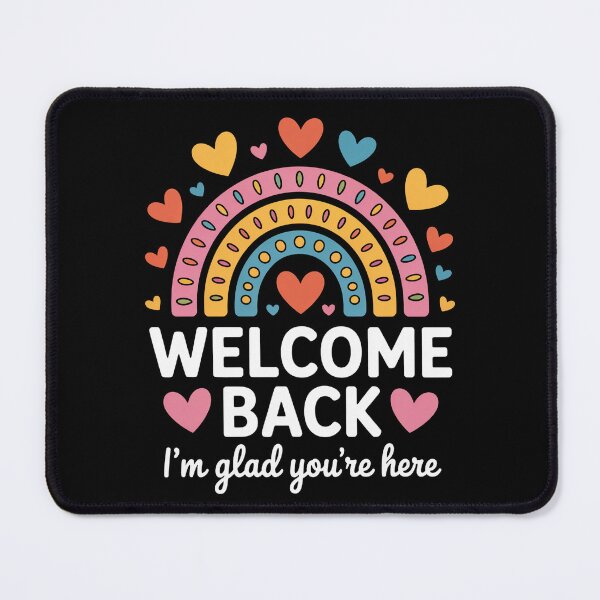 Item preview, Welcome Back Rainbow Quote – I’m Glad You’re Here Classroom Art designed and sold by flagylART.