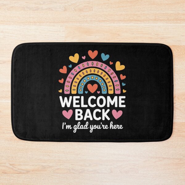 Item preview, Welcome Back Rainbow Quote – I’m Glad You’re Here Classroom Art designed and sold by flagylART.