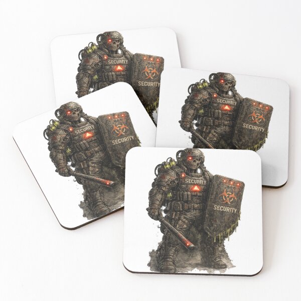 Item preview, Infected Security Robot – Dark Sci-Fi Horror Illustration designed and sold by wait4signal.