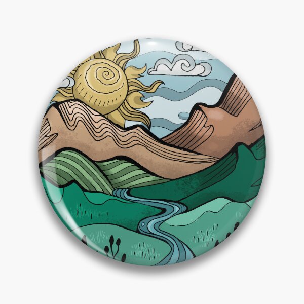 Item preview, Earthy Boho Landscape Illustration designed and sold by Avara-Creative.