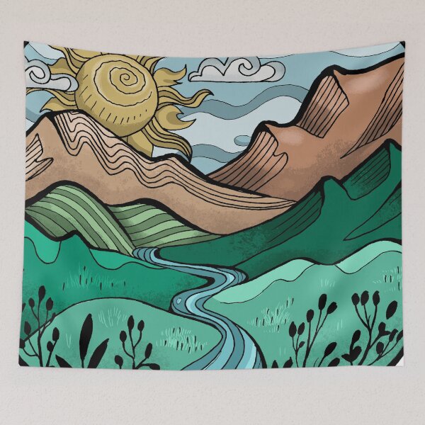 Item preview, Earthy Boho Landscape Illustration designed and sold by Avara-Creative.