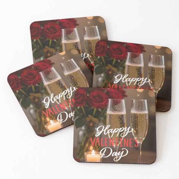 Item preview, Happy Valentine’s Day Champagne Toast with Red Roses designed and sold by Linda Roisum.