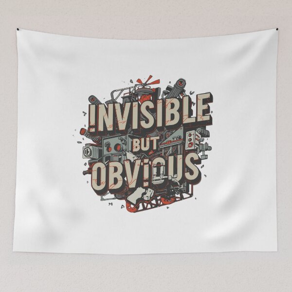 Item preview, Invisible But Obvious Abstract Minimalist Philosophy Quote designed and sold by CleanDecor.