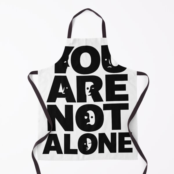 Item preview, YOU ARE NOT ALONE – Creepy Optical Illusion Typography designed and sold by mbmstores.
