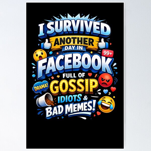 Item preview, Funny Facebook designed and sold by MarkColeImaging.