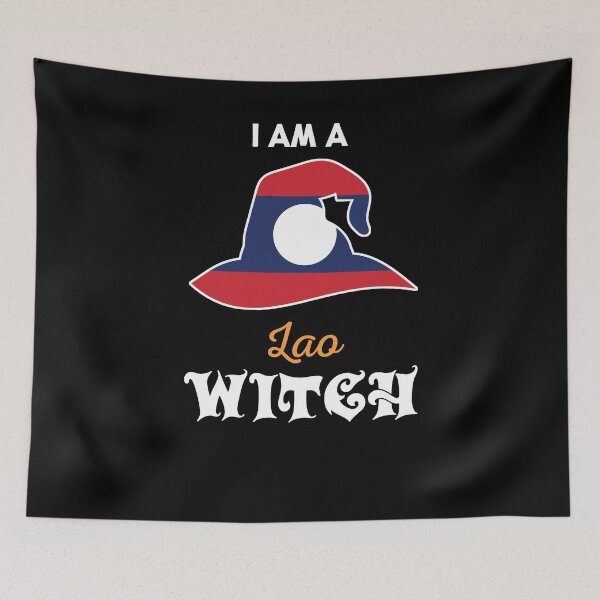 Item preview, Witch Halloween Lao Flag designed and sold by countryflags.