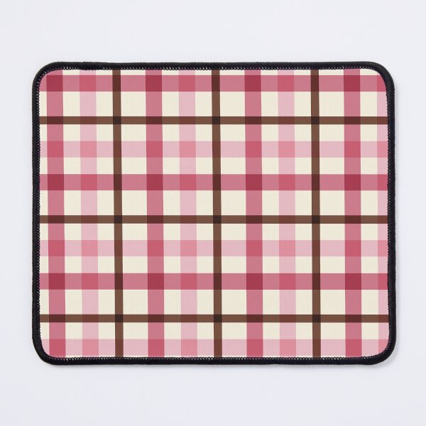 Item preview, XL large Soft Pink and Brown Gingham Plaid Pattern Design designed and sold by DColourMuse.