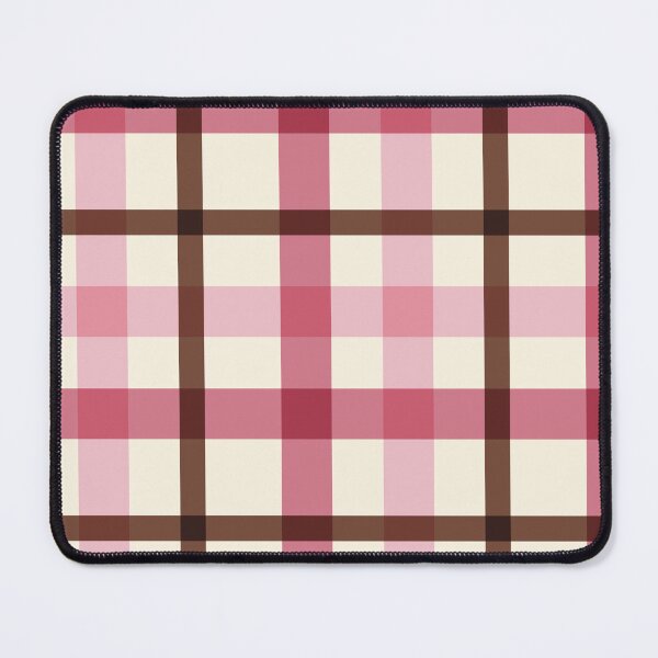 Item preview, XXL Large Soft Pink and Brown Gingham Plaid Pattern Design designed and sold by DColourMuse.