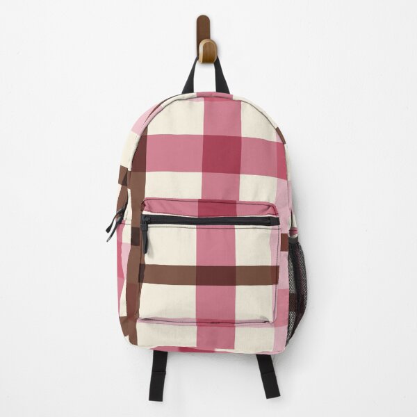 Item preview, XXL Large Soft Pink and Brown Gingham Plaid Pattern Design designed and sold by DColourMuse.