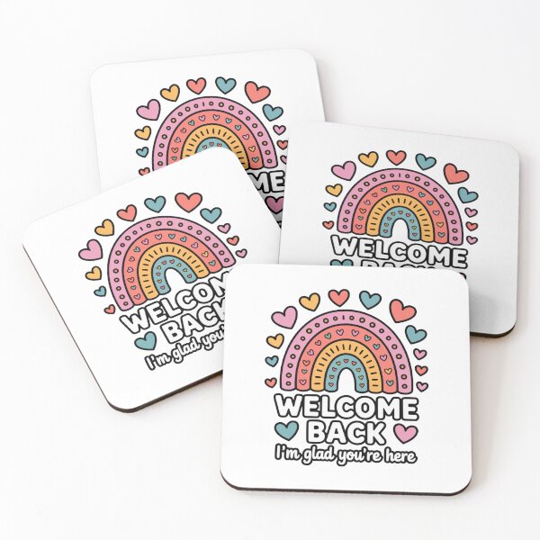 Item preview, Welcome Back Rainbow Quote – I’m Glad You’re Here Classroom Art designed and sold by flagylART.