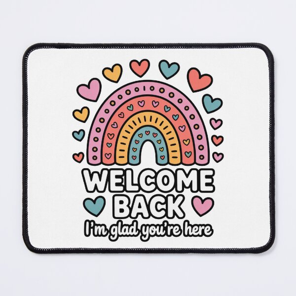 Item preview, Welcome Back Rainbow Quote – I’m Glad You’re Here Classroom Art designed and sold by flagylART.