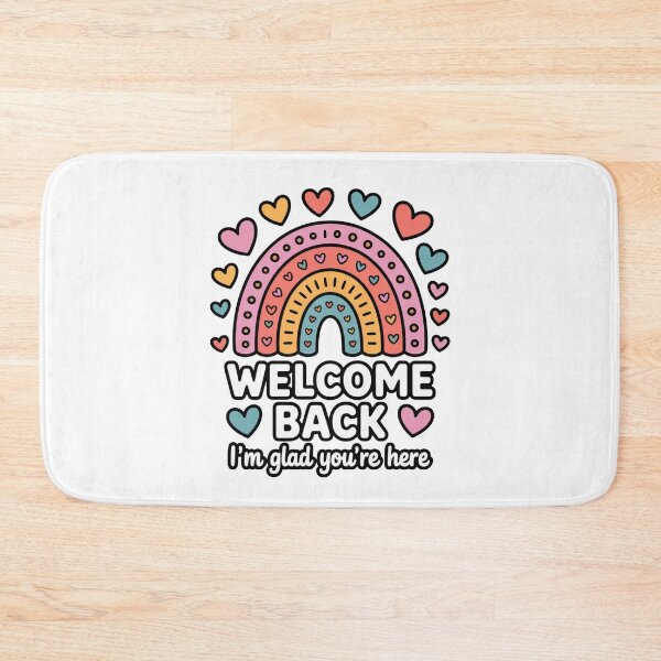 Item preview, Welcome Back Rainbow Quote – I’m Glad You’re Here Classroom Art designed and sold by flagylART.