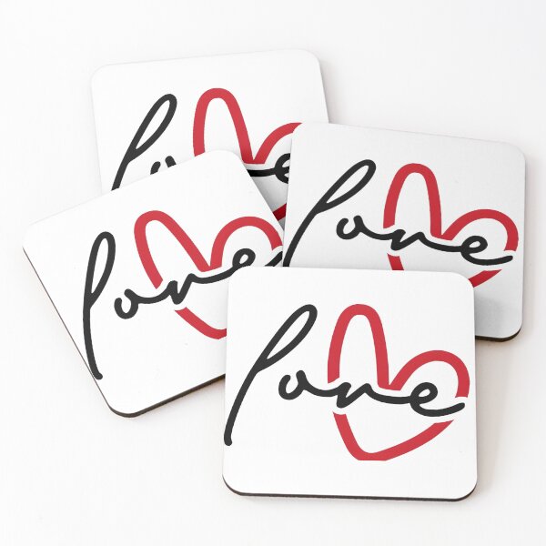 Item preview, Love Cursive Script with Red Graphic Heart designed and sold by Studio-DeLuz.