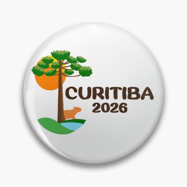 Item preview, Curitiba Brazil 2026 International Convention Pins Stickers Notebooks designed and sold by RegalitosParaTi.