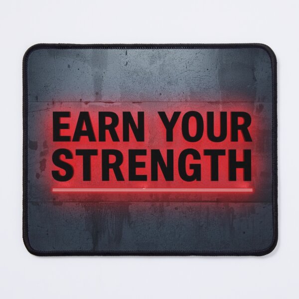 Item preview, Earn Your Strength – Gym Motivation Fitness Quote T-Shirt designed and sold by rsuniquestyle.