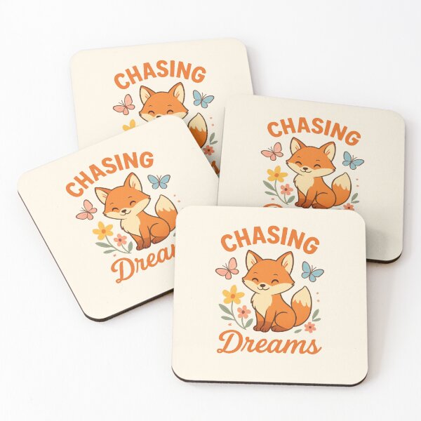 Item preview, Cute Fox Chasing Dreams Spring Field Butterflies Flowers designed and sold by ChibiKiramimi.