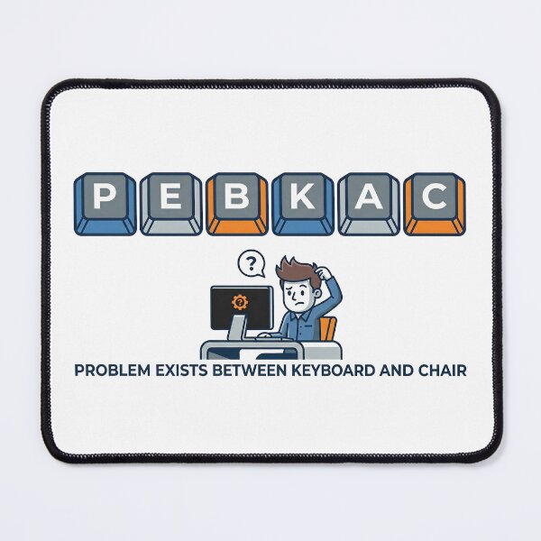 Item preview, PEBKAC Keyboard Keys Tech Support Humor Design designed and sold by ReadOnlyFridays.