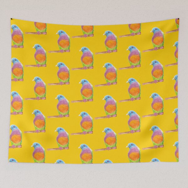Item preview, Pink-necked green pigeon, Soft Green and Delicate Pink designed and sold by art-elodie-g.