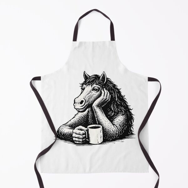 Item preview, Coffee Break Horse – Funny Vintage Engraving Illustration designed and sold by Senkov.