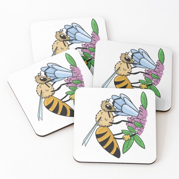Item preview, Bee on flowers designed and sold by LePlumArt.