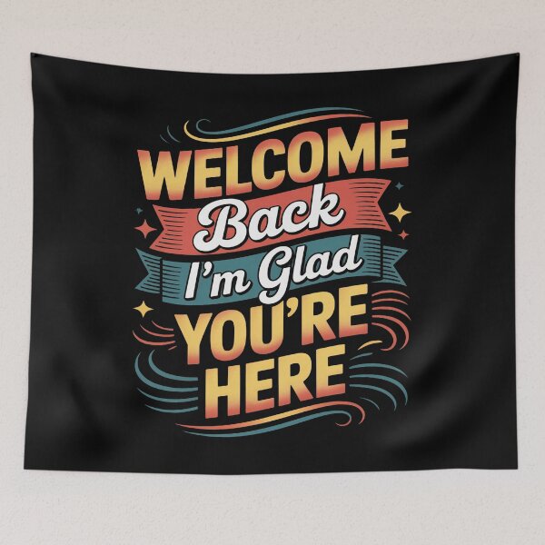 Item preview, Welcome Back Retro Quote – I’m Glad You’re Here School Message designed and sold by flagylART.