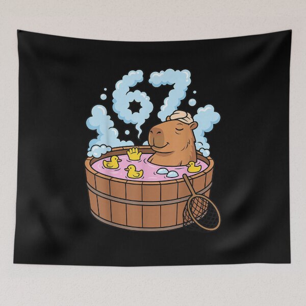 Item preview, Capybara Bath Tub 67 Relaxed Funny Meme Animal Art for Men Women Kids , Capybara Gift Lover  designed and sold by DZIRI NAJAT.