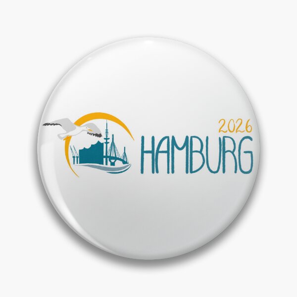 Item preview, Hamburg Germany 2026 International Convention Pins Stickers Notebooks designed and sold by RegalitosParaTi.