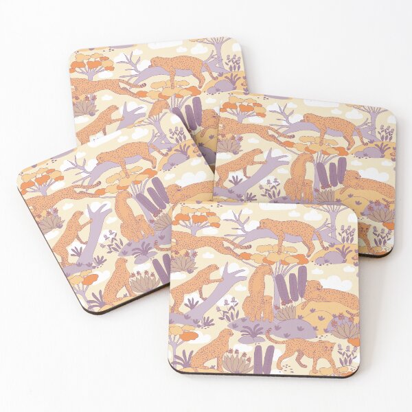 Item preview, Cheetahs in the Clouds - Orange and violet designed and sold by pholiumsigma_design.