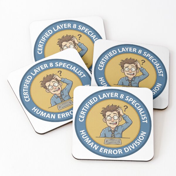 Item preview, Certified Layer 8 Specialist Human Error Badge designed and sold by ReadOnlyFridays.
