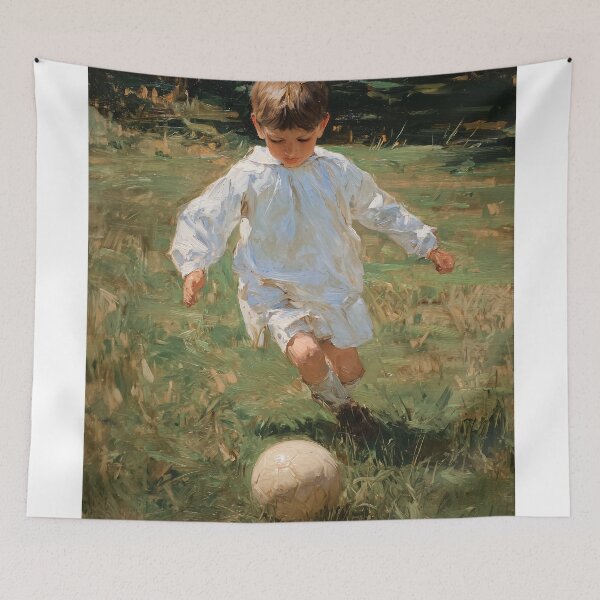 Item preview, Young Boy Playing Soccer designed and sold by lautir.