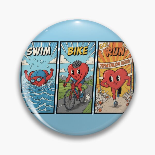 Item preview, Valentines triathlon heart designed and sold by LaurannaDesign.