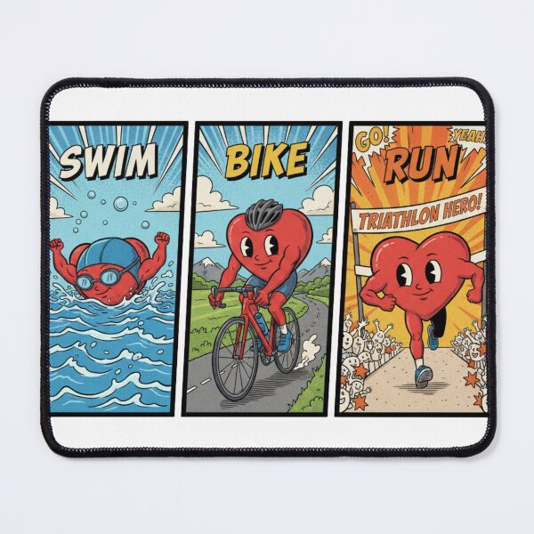 Item preview, Valentines triathlon heart designed and sold by LaurannaDesign.