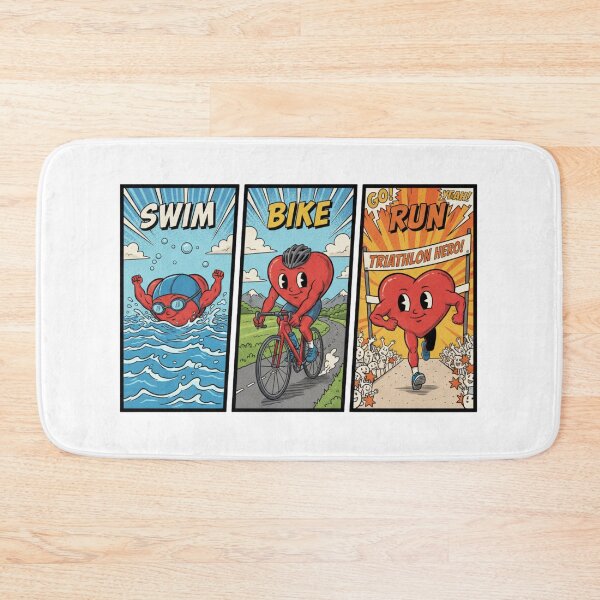 Item preview, Valentines triathlon heart designed and sold by LaurannaDesign.