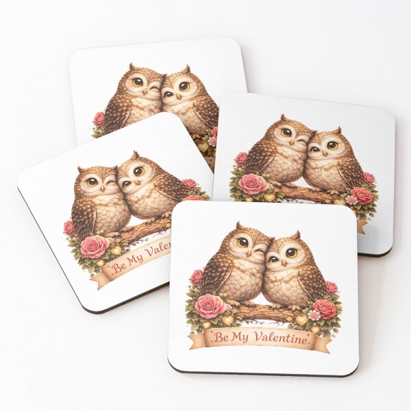 Item preview,  Valentines Day A Romantic Illustration of Enchanted Owls designed and sold by shockart-pl.