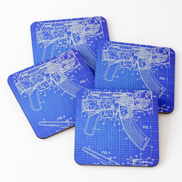 Item preview, AK-47 Kalashnikov - Detailed Technical Line Art Illustration designed and sold by niksy.