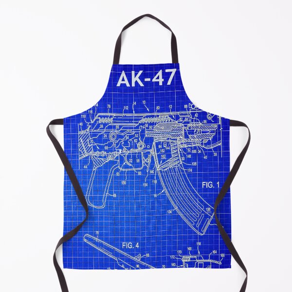 Item preview, AK-47 Kalashnikov - Detailed Technical Line Art Illustration designed and sold by niksy.
