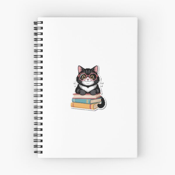 Item preview, Smart Reading Cat on Books Sticker - Cozy Bookworm Aesthetic designed and sold by aboyfromvillage.