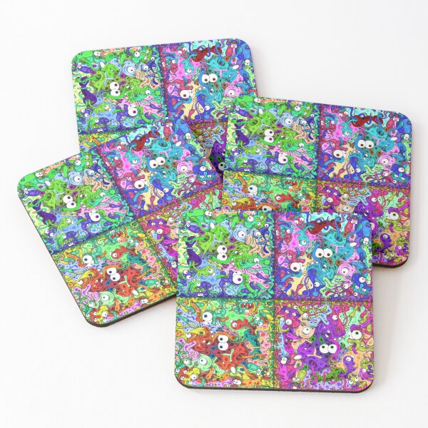 Item preview, Color Tiles #1B - A colony of sticky creatures designed and sold by liquid-print.