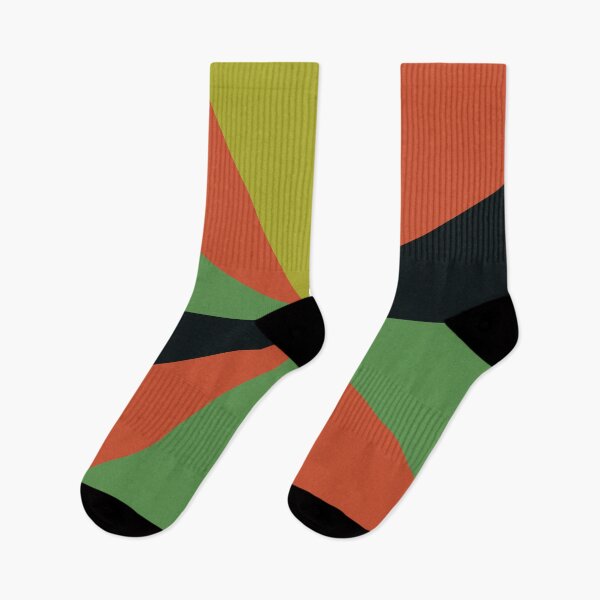 Item preview, Retro Green and Orange Geometric Burst designed and sold by zamzan.
