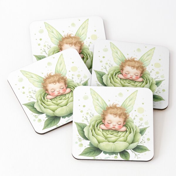 Item preview, Celery Bloom Fairy – Enchanted Sleeping Baby Sprite designed and sold by Oonward2021.