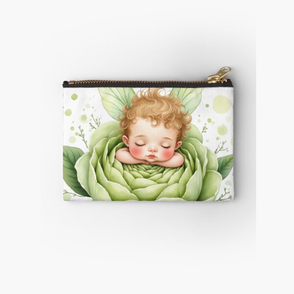 Item preview, Celery Bloom Fairy – Enchanted Sleeping Baby Sprite designed and sold by Dream Bloom Gallery.