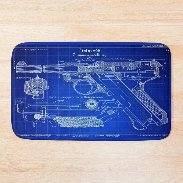 Item preview, Luger P08 - German Parabellum Technical Drawing designed and sold by niksy.
